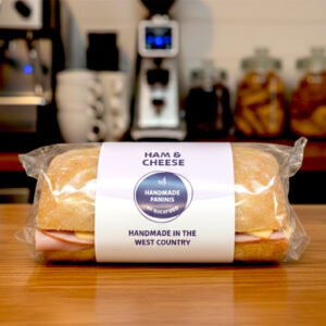 Ham and Cheese Panini with Rockford Label