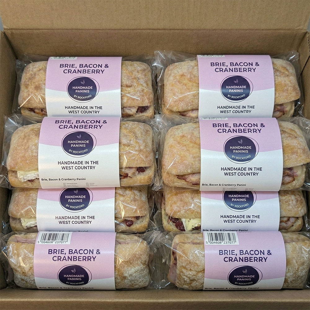 Brie Bacon Cranberry boxed in the freezer